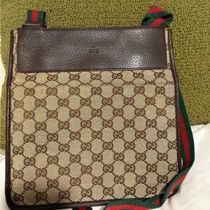 Gucci Brown Monogram Vintage Crossbody
